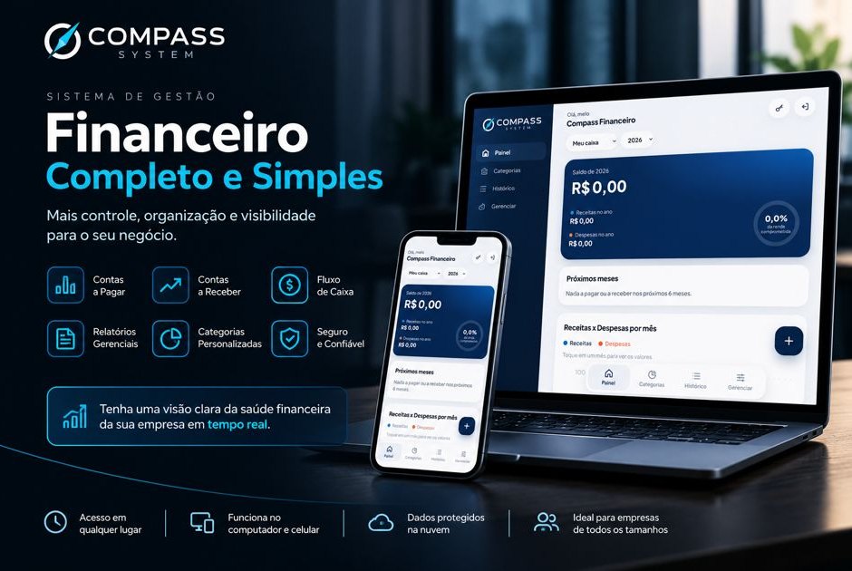Compass Financeiro: sistema de gestão financeira completo e simples